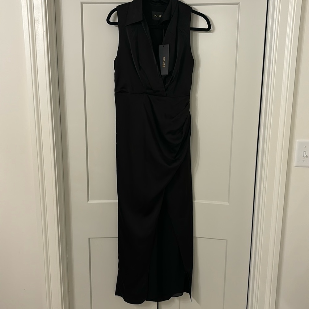 Black dress with slit